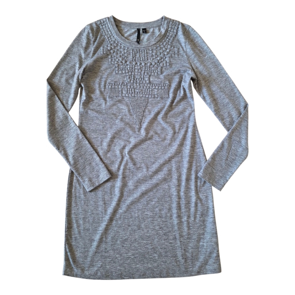 Joe's Jeans Heather Gray Textured Knee Length Sweater Dress Size S EUC